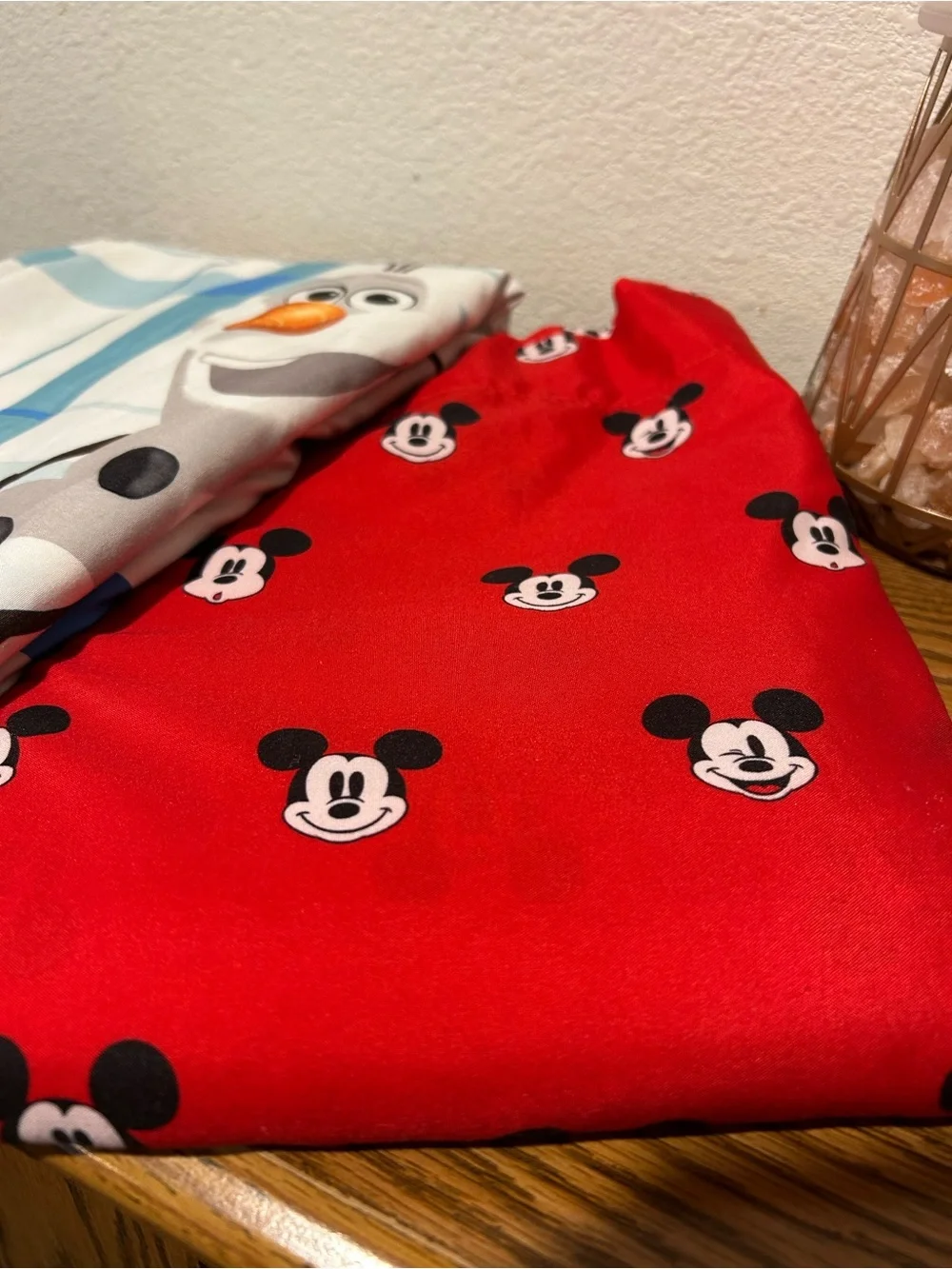 Disney Olaf & Mickey Patterned Kids Bedding Set - Red, Light Blue, White